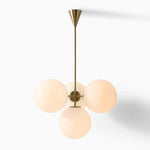 Load image into Gallery viewer, Ulvara Chandelie Linear Cluster Glass Globe Design - Contemporary Elegance