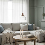 Afbeelding laden in galerijweergave, Novera Art Deco koepel verstelbare hoogte glazen kap hanglamp - Woonkamer