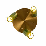 Cargar imagen en el visor de la Galería, Green jade brass ceiling light detail 13