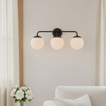 Bild in die Galerieansicht laden, Vinbrea Glaskugel Wandleuchte - Minimalistische Gebogene Armleuchte für Wohnzimmer