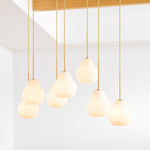 Load image into Gallery viewer, Rivrona Contemporary 7-Light Chandelier - Modern Glass Lighting for Dining Rooms