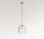 Afbeelding laden in galerijweergave, Bravira geribbelde glazen hanglamp - elegante keuken eilandlamp
