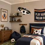 Cargar imagen en el visor de la Galería, Soccer pendant chandelier sport bedroom scene