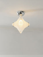 Load image into Gallery viewer, Art Deco Star Ceiling Lamp - Frosted Glass Fixture for Hallway & Entryway - Astris Ceres