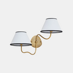 Afbeelding laden in galerijweergave, Luvora moderne minimalistische linnen kap wandlamp voor slaapkamer & gang