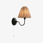 Load image into Gallery viewer, Solmire Contemporary Wall Light – Tailored Fabric Metal Wall Fixture for Bedroom and Hallway
