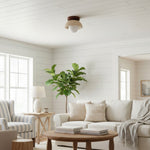 Afbeelding laden in galerijweergave, Travira Plafondlamp Gestructureerd Komvormig Ontwerp Inbouw Plafondlamp – Organische Stijl voor Woonkamers