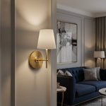 Afbeelding laden in galerijweergave, Ornato Luxe Mid-Century Wandlamp - Messing Vintage Verlichting