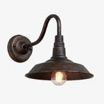 Cargar imagen en el visor de la Galería, Antique bronze wall sconce with rustic shade