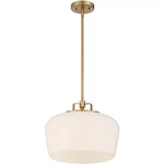 Cargar imagen en el visor de la galería, Lámpara colgante de vidrio opalino Lirra - Gota metálica moderna ajustable para cocina y comedor