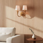 Charger l'image dans le visualiseur de la galerie, Lampe murale Duova - Bras métalliques incurvés en forme de roseau pour chambre, salon ou salle de bain