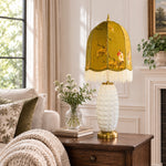 Carica l'immagine nella visualizzazione Galleria, Vintage ceramic table lamp beside a sofa in a bright living room