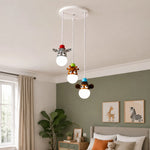 Cargar imagen en el visor de la Galería, Kids animal pendant light playroom scene