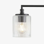 Cargar imagen en el visor de la Galería, Lámpara de pared de tocador Eliot Modern de 3 luces con cilindro de vidrio acanalado