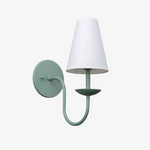 Load image into Gallery viewer, Curva Metal White Linen Sconce - Classic Brass Wall Light for Bedrooms