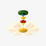 Cargar imagen en el visor de la Galería, Colorful flower ceiling mount lamp with glowing petals