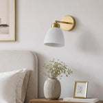 Charger l'image dans la visionneuse de la galerie, Ceramic wall light above a styled bedroom console