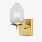 Load image into Gallery viewer, Tierlux Glass Art Deco Wall Sconce - Glass Frosted Globes with Skyscraper Globe