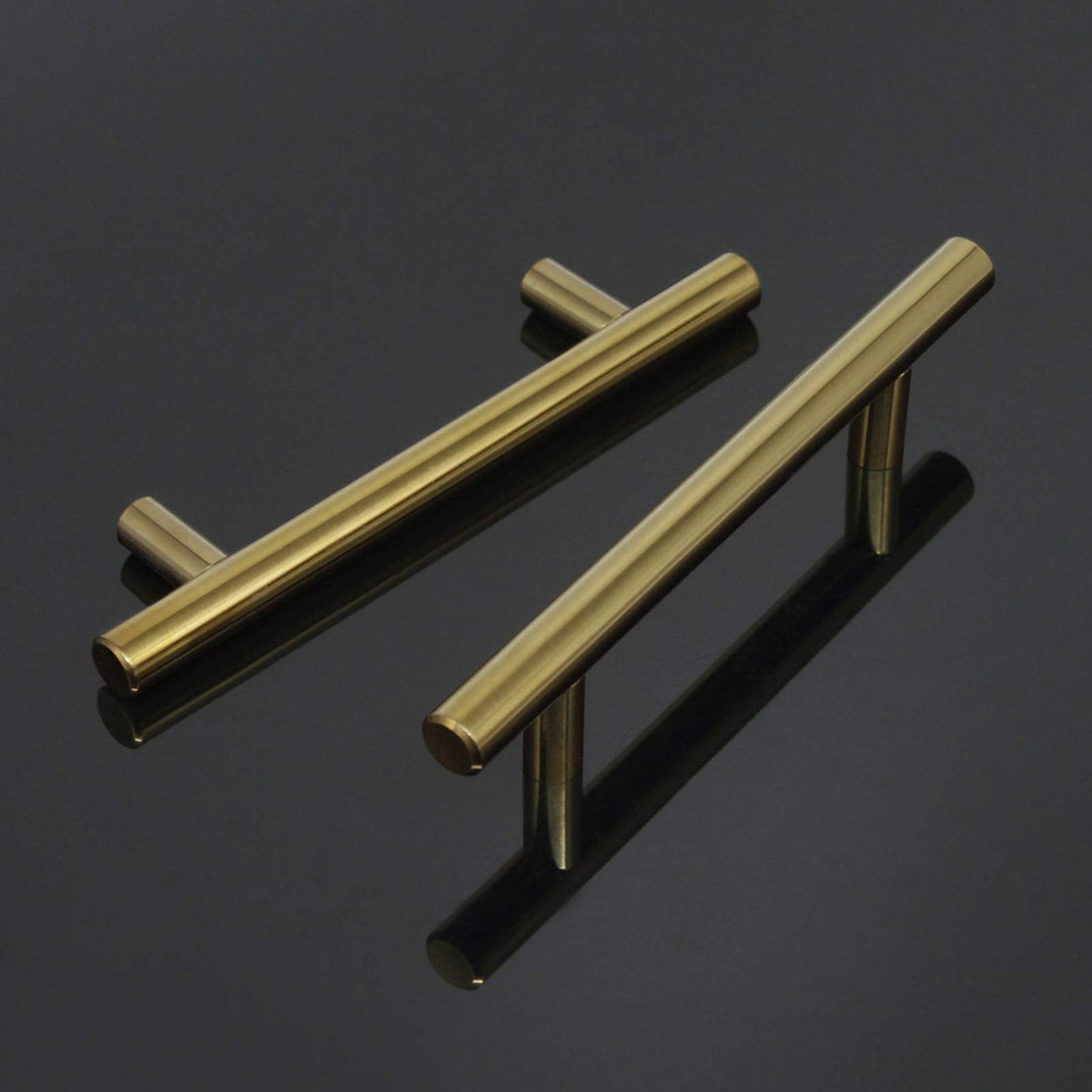 Satin Brass Bar Pulls – Modern Gold Bar Handle Cabinet Hardware