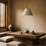 Cargar imagen en el visor de la Galería, Eaveside Skirt Vintage Fabric Shade Pendant Light - Tea room pendant light scene