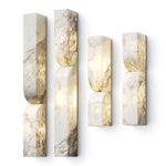 Bild in die Galerieansicht laden, Rechteckige Alabaster-Wandleuchte