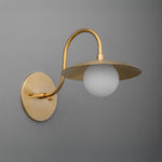 Load image into Gallery viewer, Curva Frosted Glass Globe Wall Sconce for Hallway & Entryway