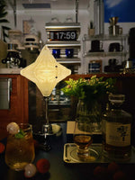 Load image into Gallery viewer, Art Deco Star Table Lamp - Frosted Glass Light for Modern Bedrooms - Astris Lyra