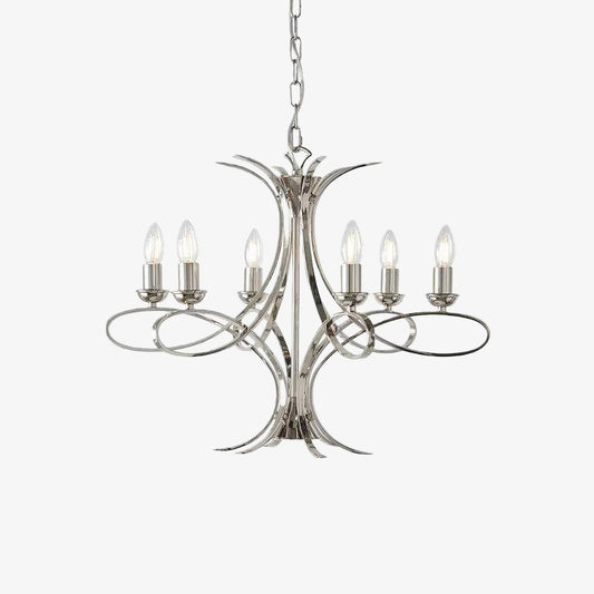 Candelabro de Luz Geométrica Foline – Acabado Níquel con Brillo Ambiental para Pasillos y Cocinas