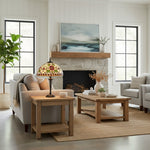 Afbeelding laden in galerijweergave, TF Angelique Stijl Tafellamp – Handgemaakte Glazen Kap met Warme Sfeer