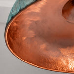 Load image into Gallery viewer, Aerugix Vintage Hammered Copper Dome Pendant Light - Natural Metallic Finish for Dining Room