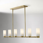 Load image into Gallery viewer, Rivora Ribbed Glass Design – Modern Chandelier for Dining Room