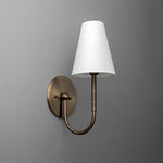 Load image into Gallery viewer, Curva Metal Collection Traditional Wall Light - Brass Finish with Shade