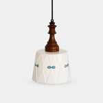 Carica l'immagine nella visualizzazione Galleria, diamond ceramic shade pendant light on gray background