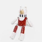 Carica l'immagine nella visualizzazione Galleria, Hand-carved wooden christmas polar bear ornament