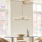 Load image into Gallery viewer, Vega Glass Mid-Century Modern Globe Chandelier with Glass Shades for Dining Room and Kitchen Island