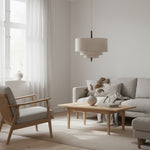 Charger l'image dans la visionneuse de la galerie, Softlume Suspension en Tissu Superposé - Lampe Abat-jour Sculpturale Douce pour Éclairage Ambiant à la Maison