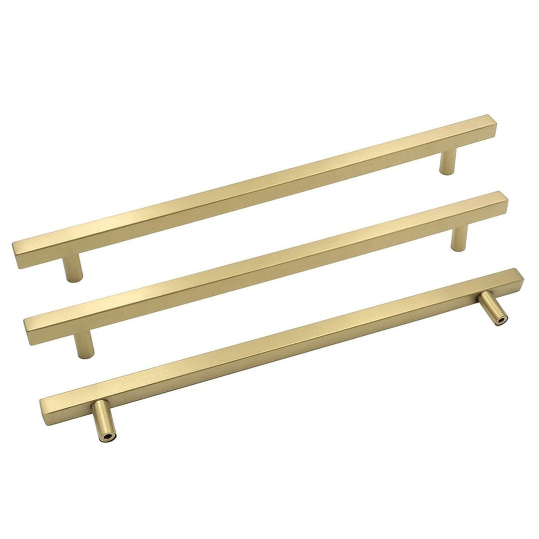 Gold Square Bar Cabinet Drawer Pulls – Modern Gold Cabinet Handles