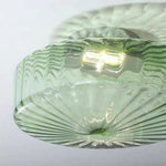 Afbeelding laden in galerijweergave, Ripplara Water Ripple Glass Plafondlamp met Vintage Stijl – Opbouwontwerp voor Slaapkamer