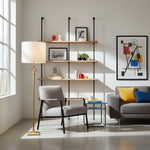 Afbeelding laden in galerijweergave, Trova Smeedijzeren Vloerlamp - Enkelpaal Ontwerp voor Slaapkamer en Kantoorverlichting