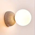 Load image into Gallery viewer, Travertine Round Glass Wall Fixture