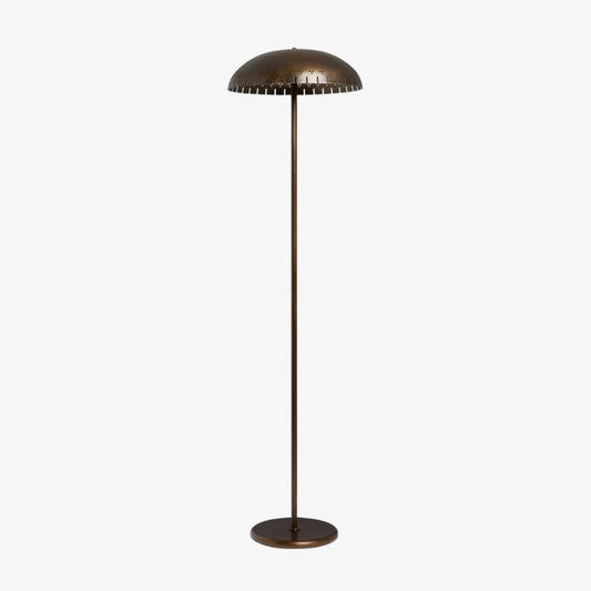 Lámpara de Pie Metálica Lustrona – Luz de Acento Moderna con Pantalla Semiesférica para Decoración del Hogar