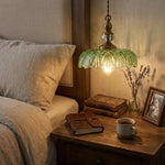 Load image into Gallery viewer, Verdoma Flower Glass Pendant Light - Vintage Floral Design for Living and Dining U01