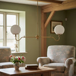 Load image into Gallery viewer, Glorica Glass Linear Modern Chandelier for Kitchen & Living Room