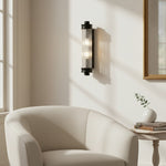 Afbeelding laden in galerijweergave, Bravira Geribbelde Cilindrische Glazen Wandlamp - Moderne Noordse Wandlamp voor Hal en Woonruimte U03