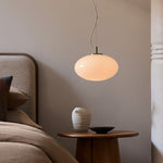 Afbeelding laden in galerijweergave, Lumivelle minimalistische glazen hanglamp – verstelbare hoogte dimbaar ontwerp