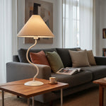 Load image into Gallery viewer, Rivlox Modern Geometric Fabric Table Lamp - Angled Zigzag Pattern for Office Lighting