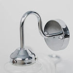 Cargar imagen en el visor de la Galería, Curved chrome arm and round wall plate detail