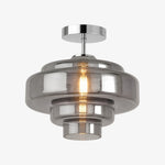 Load image into Gallery viewer, Koloro Glass Ceiling Light — Layered Rounded Design Lampshade for Hallway or Cloakroom