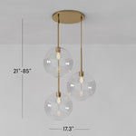 Load image into Gallery viewer, Selvion Asymmetric Glass Ball Chandelier for Dining Room & Living Room