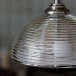 Cargar imagen en el visor de la Galería, Close detail of the clear ribbed glass texture